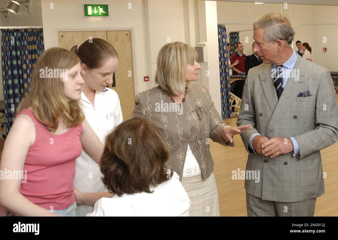 The Prince of Wales visiting Musgrave Park Hospital in South Belfast to