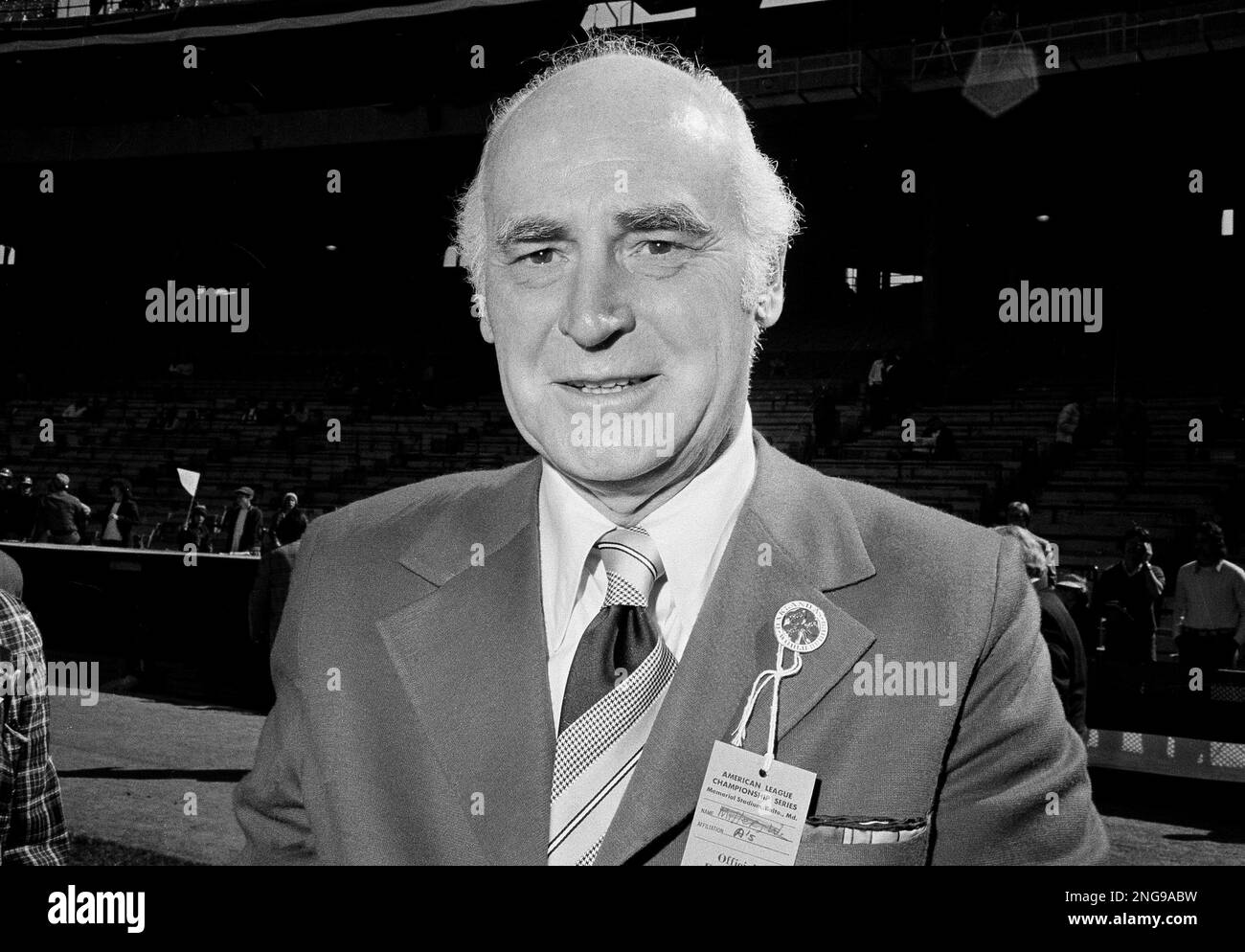 1970s Baseball - 1974: Oakland A's Owner Charlie Finley poses with