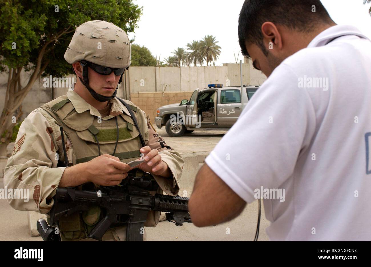 U.S. Air Force Senior Airman Jared Applegate with the 732nd ...