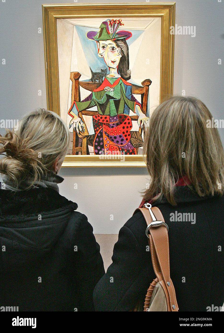 Visitors Look At Pablo Picasso S Dora Maar Au Chat Dora Maar With