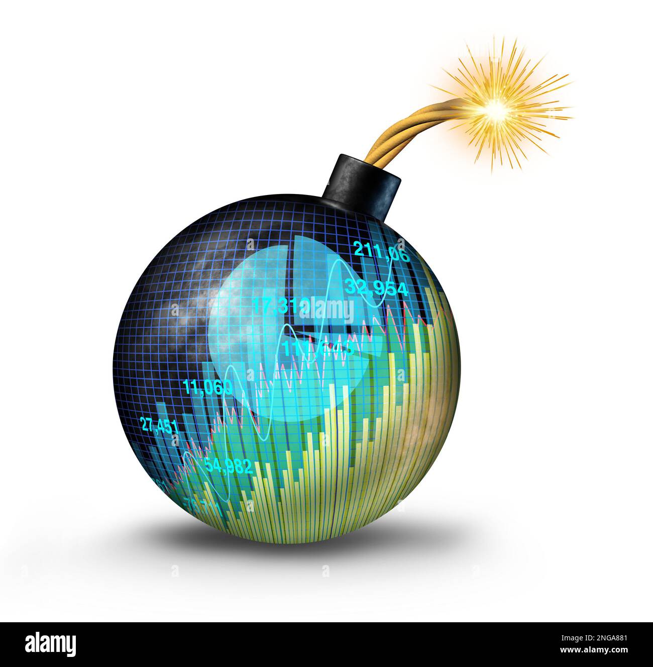 Stock market time bomb as a volatile or volatility concept with an