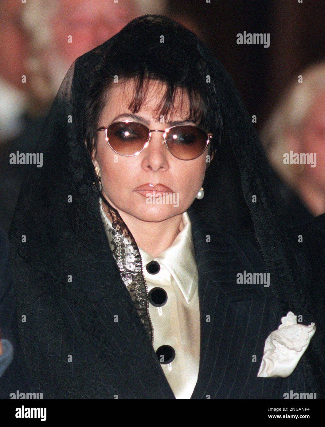 Patrizia Reggiani Martinelli, 49, is shown at the funeral of her former(02)