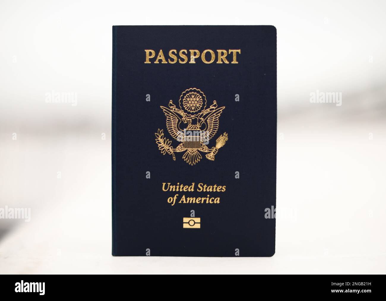 US passport document needed for immigration and naturalization when traveling Stock Photo