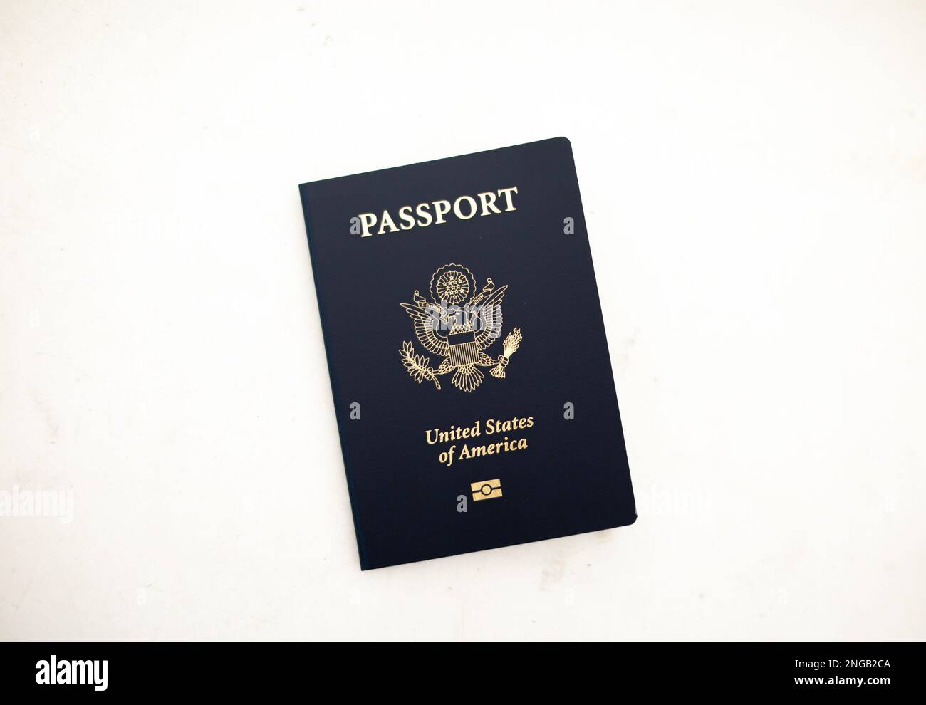 US passport document needed for immigration and naturalization when traveling Stock Photo