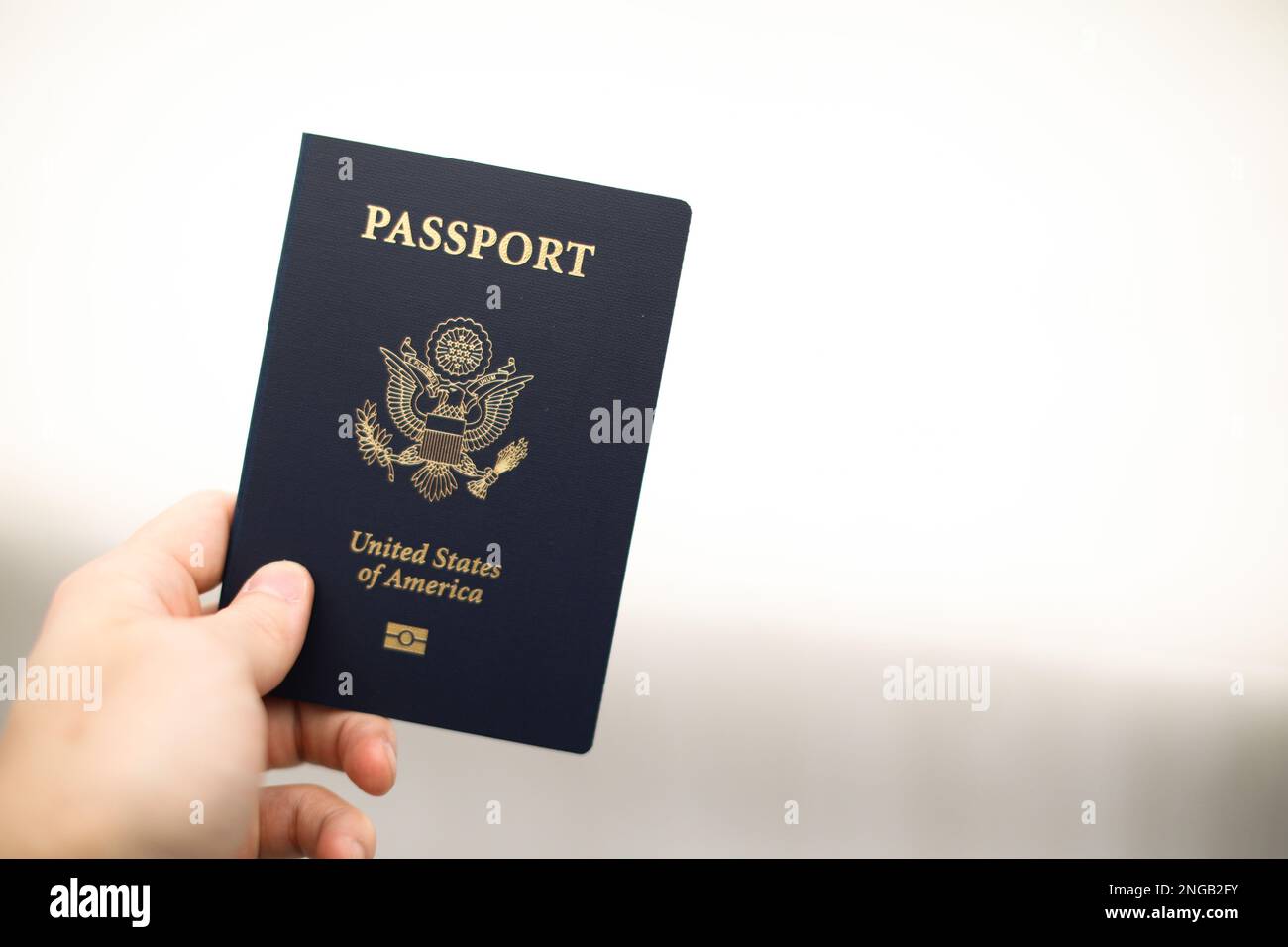 US passport document needed for immigration and naturalization when traveling Stock Photo