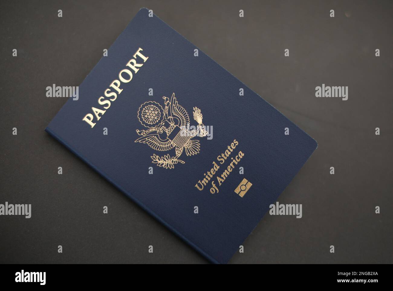 US passport document needed for immigration and naturalization when traveling Stock Photo