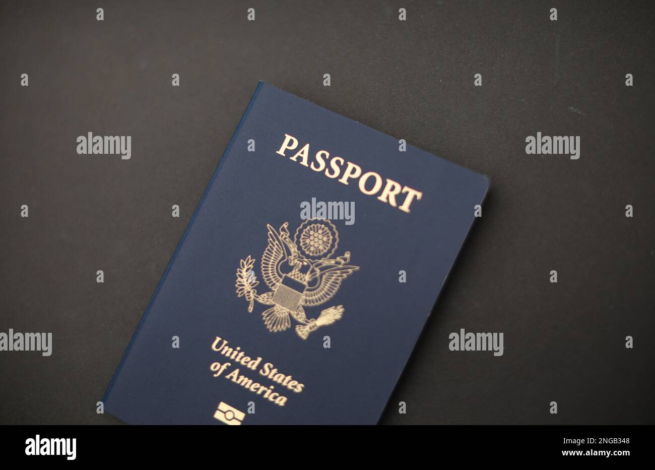 US passport document needed for immigration and naturalization when traveling Stock Photo