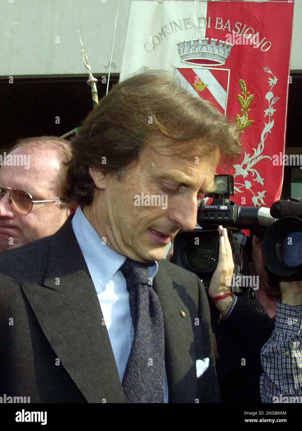 Ferrari president Luca di Montezemolo attends the funeral of