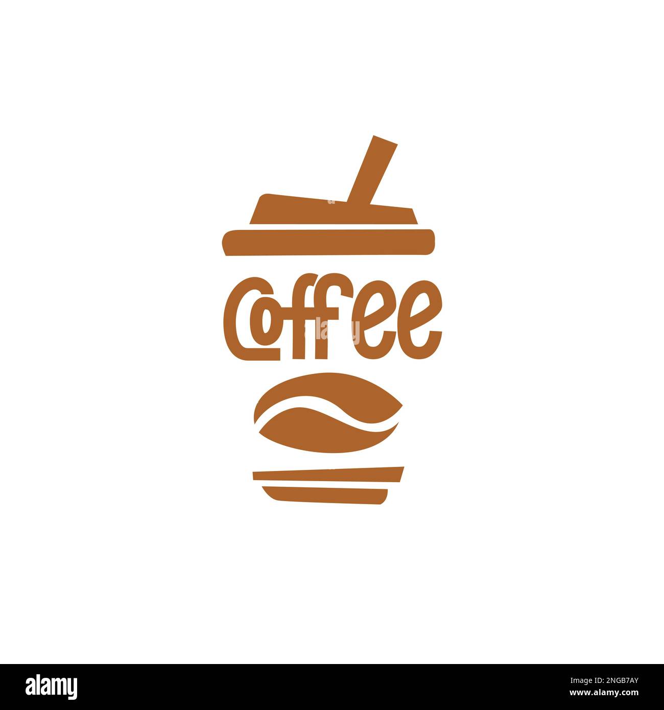 coffee cup logo. coffee background for your brand Stock Vector Image