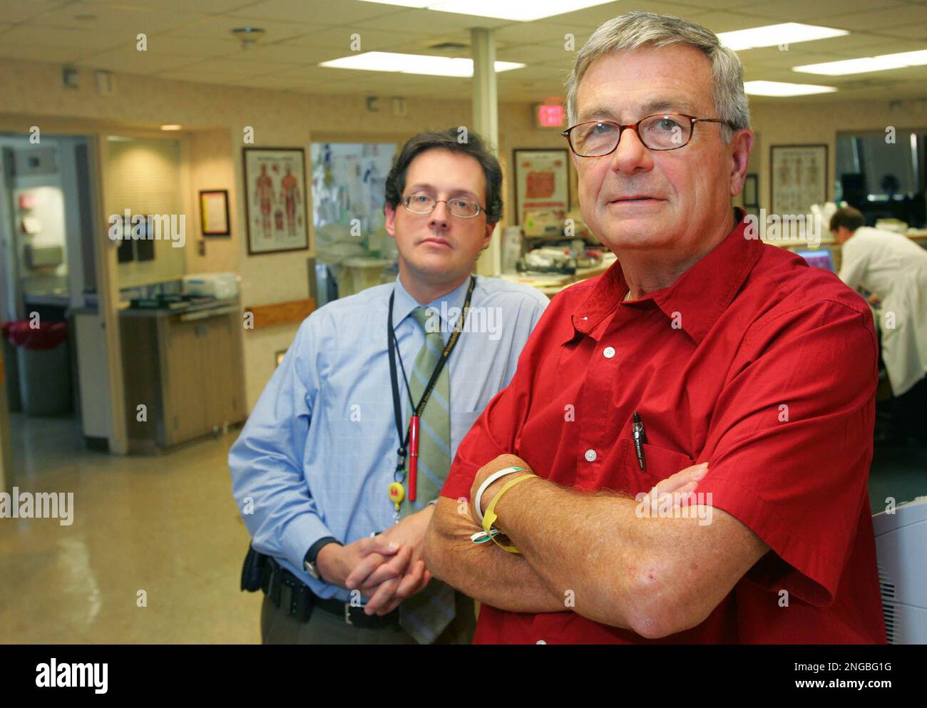 Dr. Norman McSwain, right, chief of Trauma at Charity Hospital in New