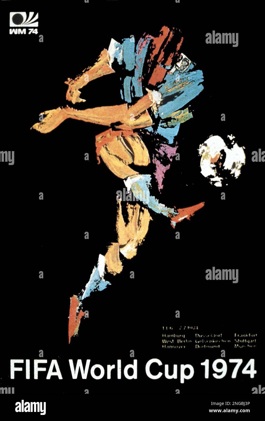 The Soccer World Cup logo, Germany, 1974. West Germany defeated The