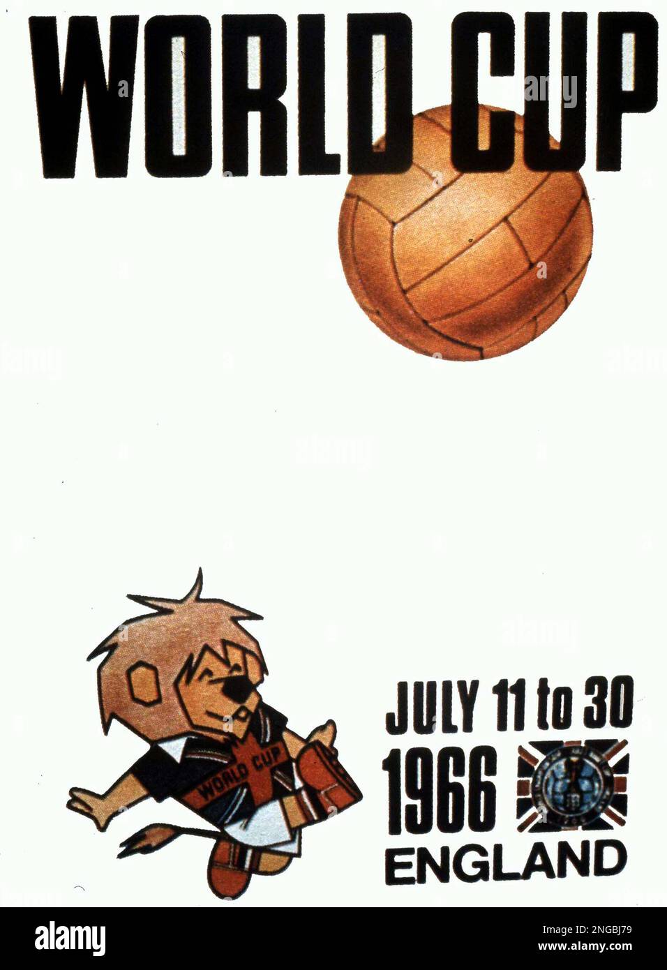 The Soccer World Cup logo, England, 1966. England defeated West Germany