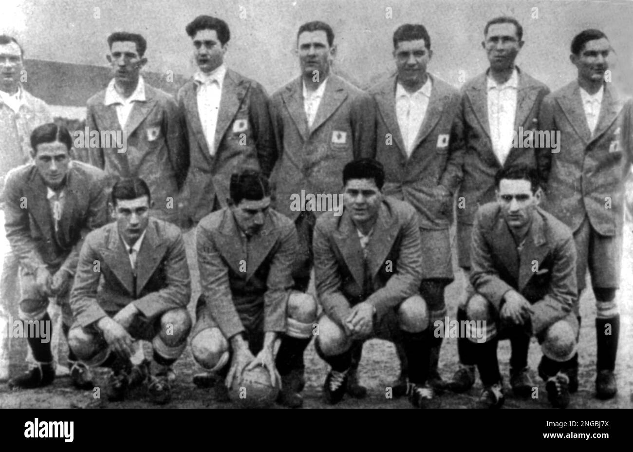 Argentina soccer team poses prior to the start of the World Cup Final