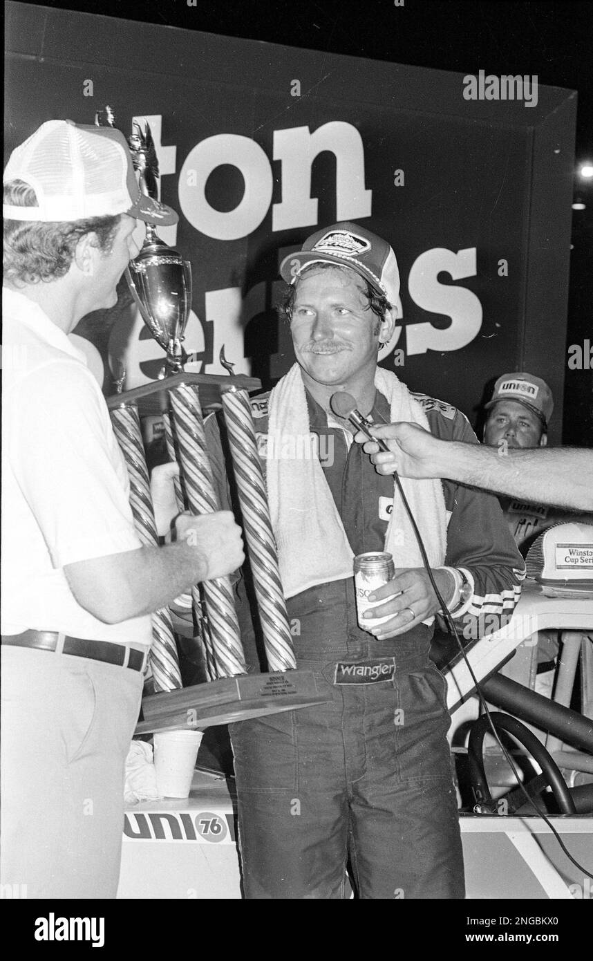 Dale Earnhardt Of Kannapolis Nc Receives A Trophy After The Busch