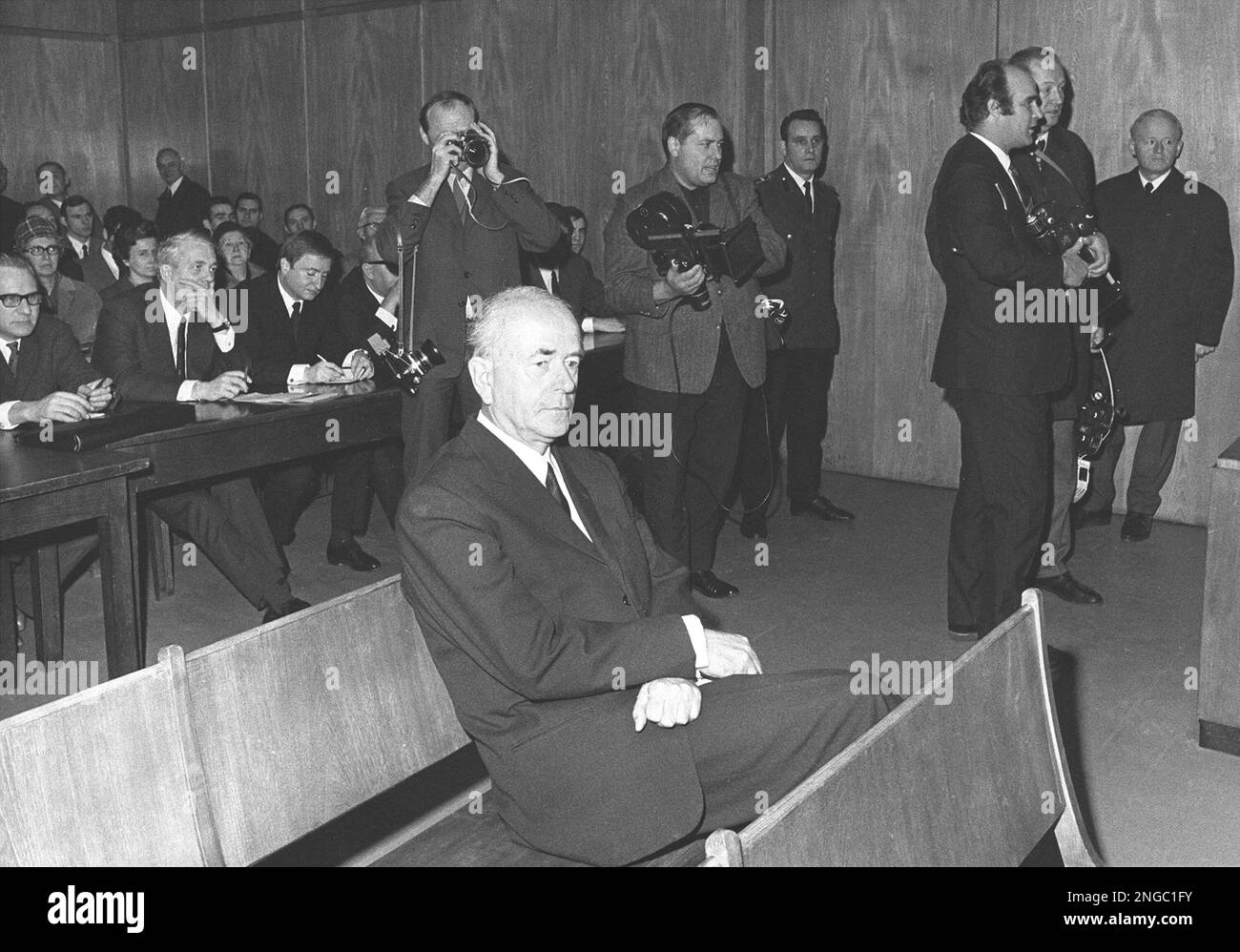 Albert Speer, German World War II minister of armament, was heard as witness in a concentration