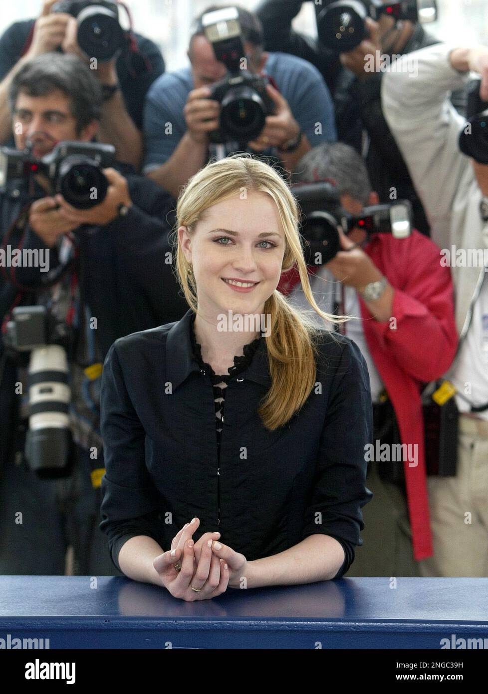American actress Evan Rachel Wood poses for photographers for the film ...