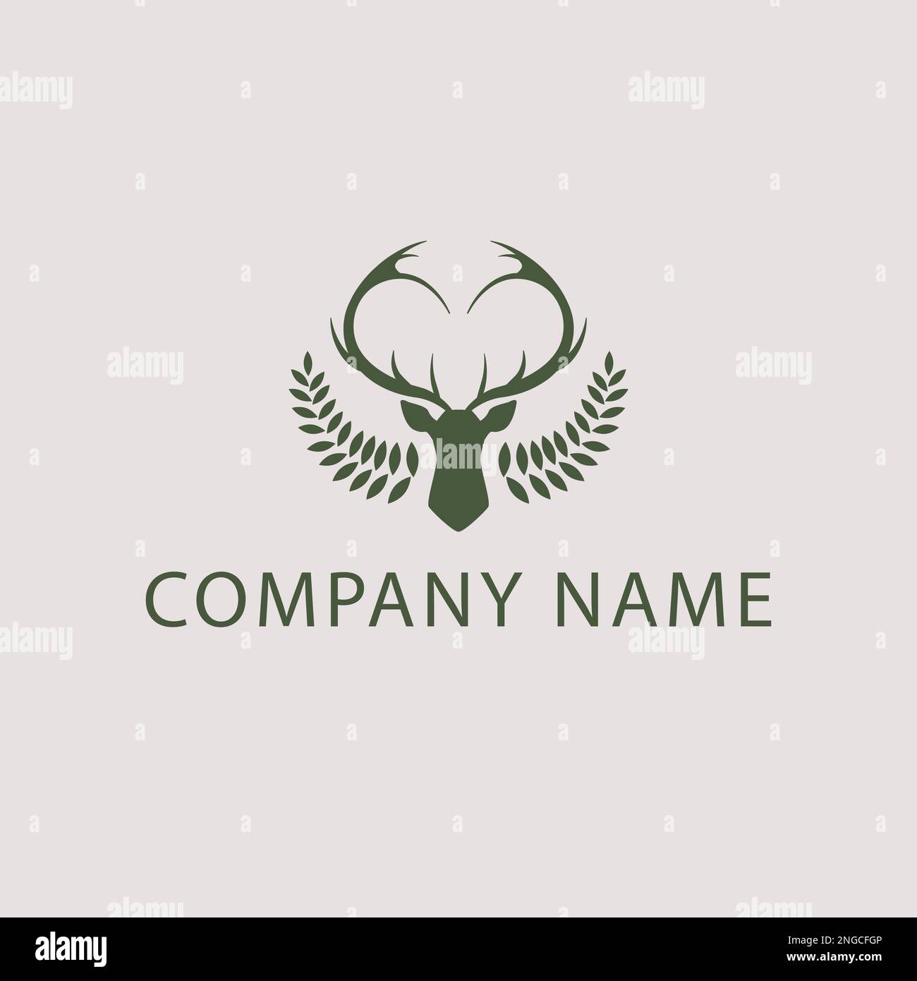 Deer with horns logo. Rustic logotype. Wildlife logo Stock Vector Image ...