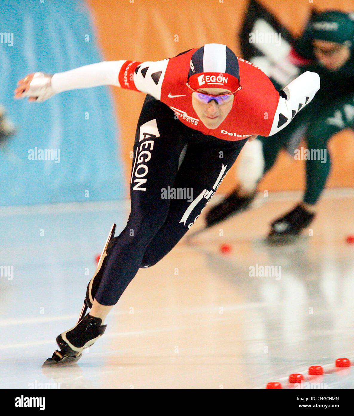 Marianne Timmer, Netherlands, skates on her way to win the ladies 1,000 