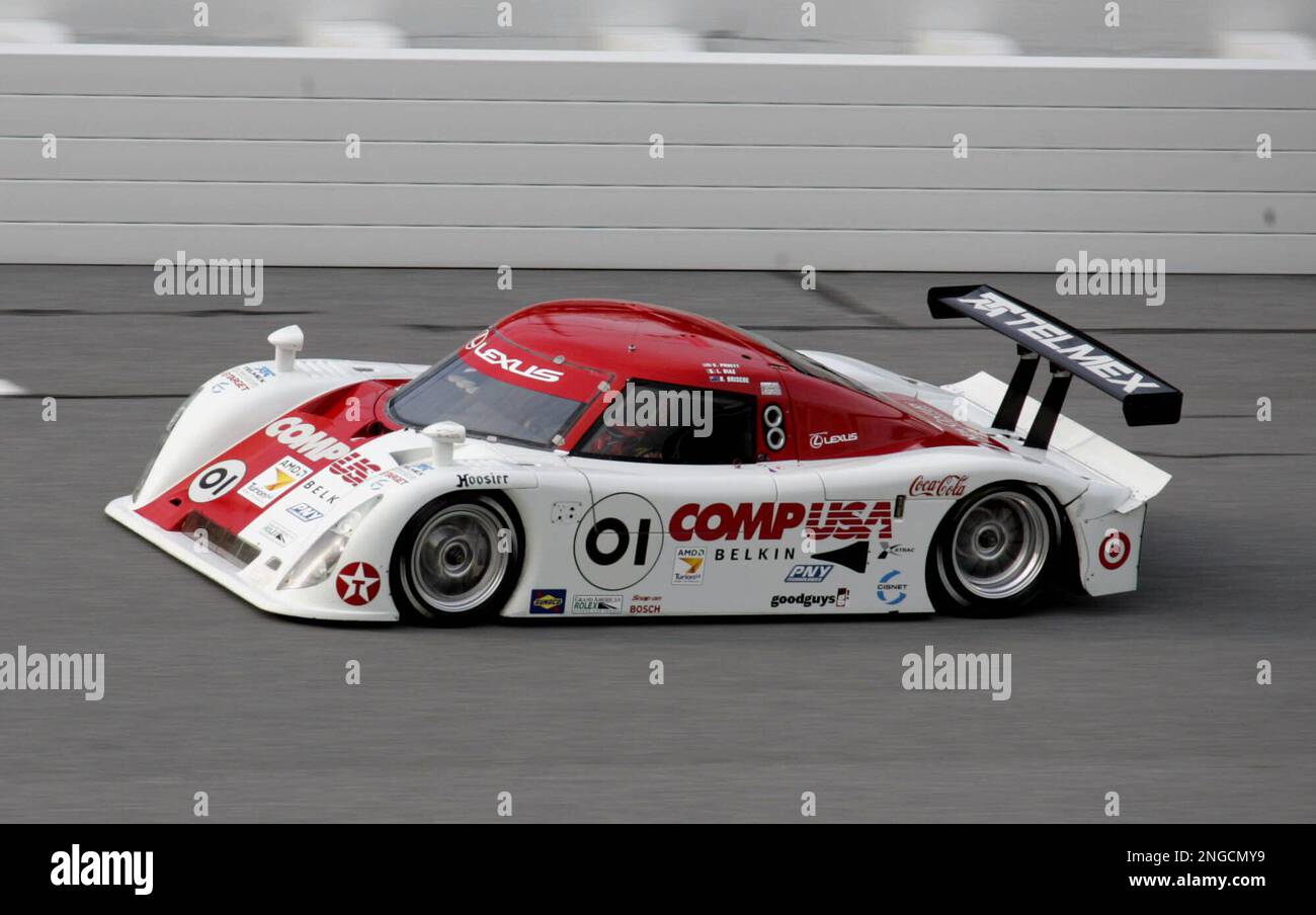 Driver Scott Pruett takes the Lexus Riley Daytona Prototype through its ...