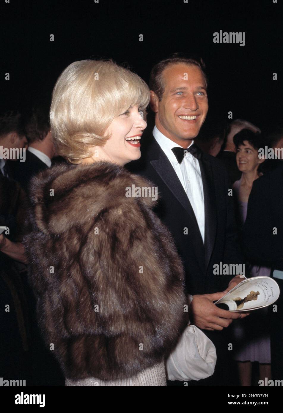 Actor Paul Newman and his wife, actress Joanne Woodward, attend