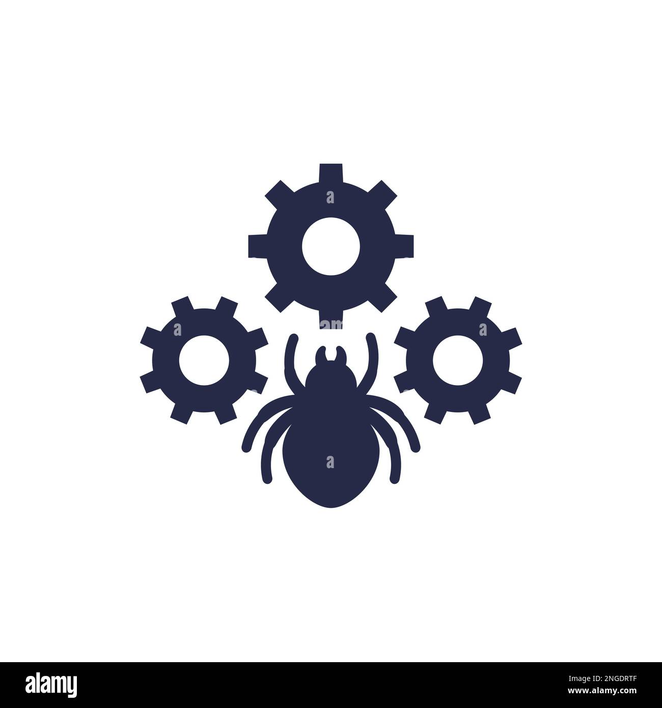 Debugging or testing icon with a bug Stock Vector Image & Art - Alamy