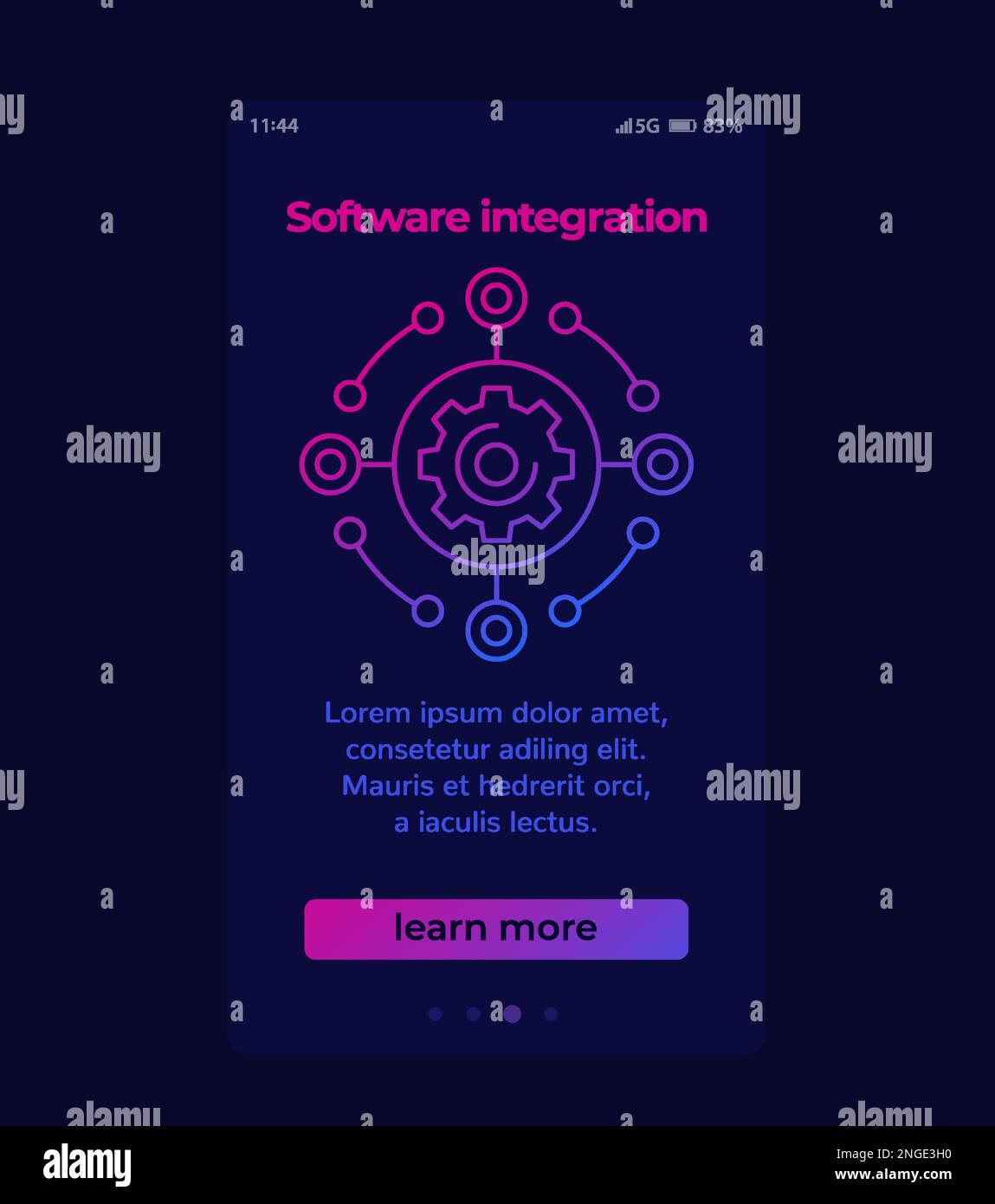 software integration mobile banner design Stock Vector Image & Art - Alamy
