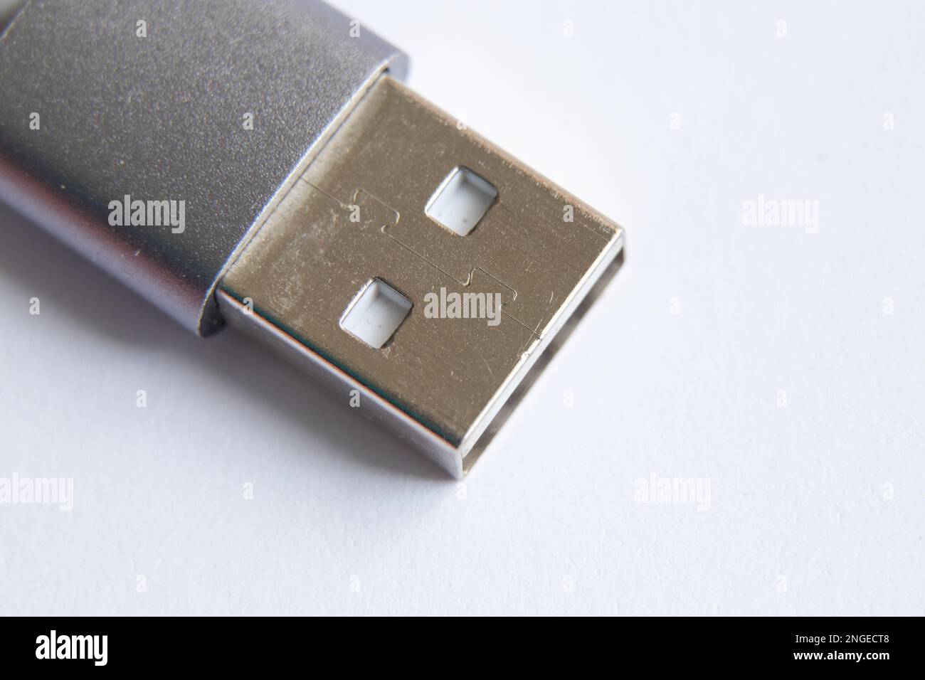 usb cable on an isolated background macro Stock Photo