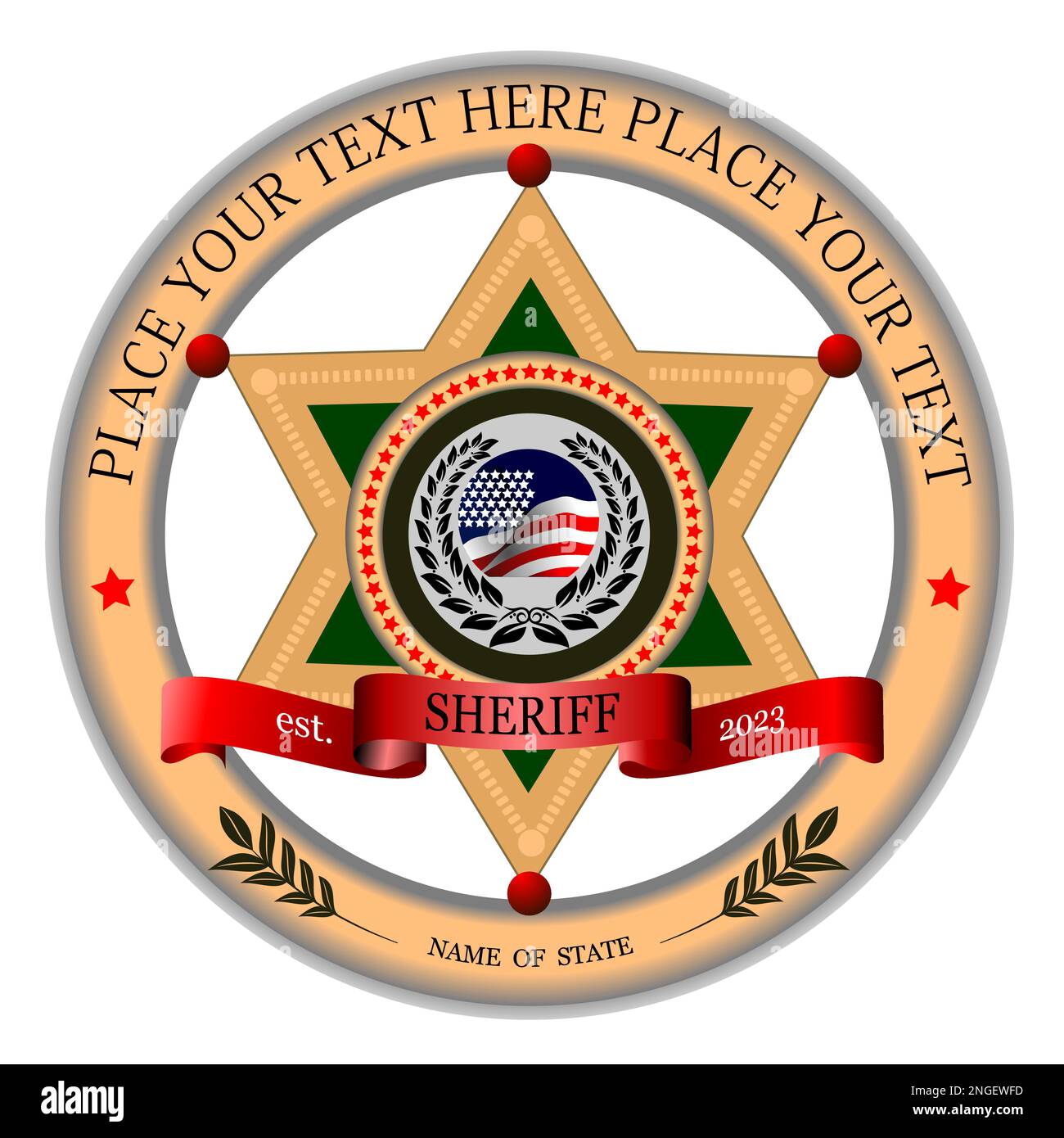 Sheriff’s badge on a white background Stock Vector Image & Art - Alamy