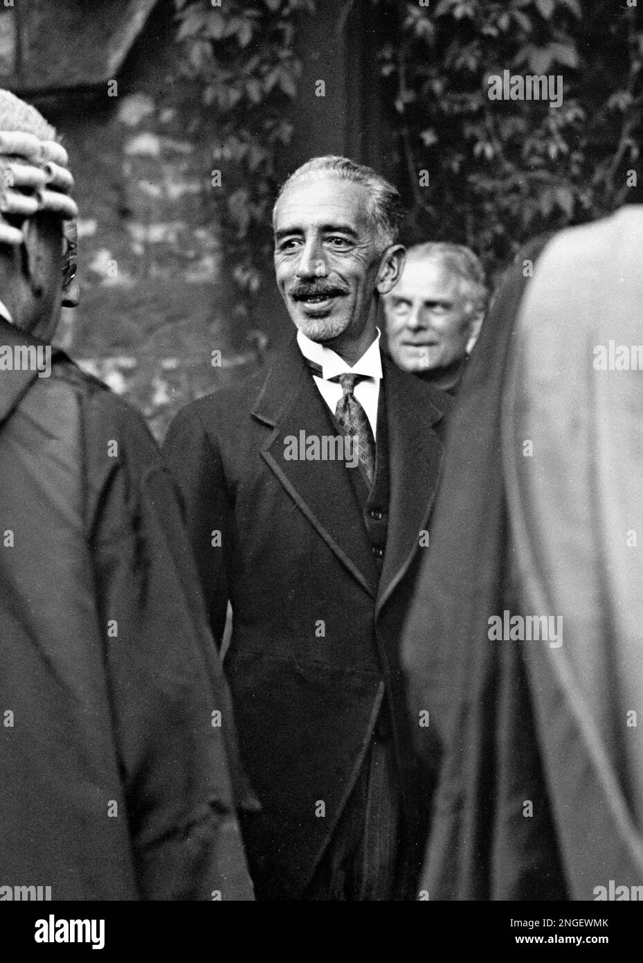 King Faisal I of Iraq photographed during his visit to Westminster ...