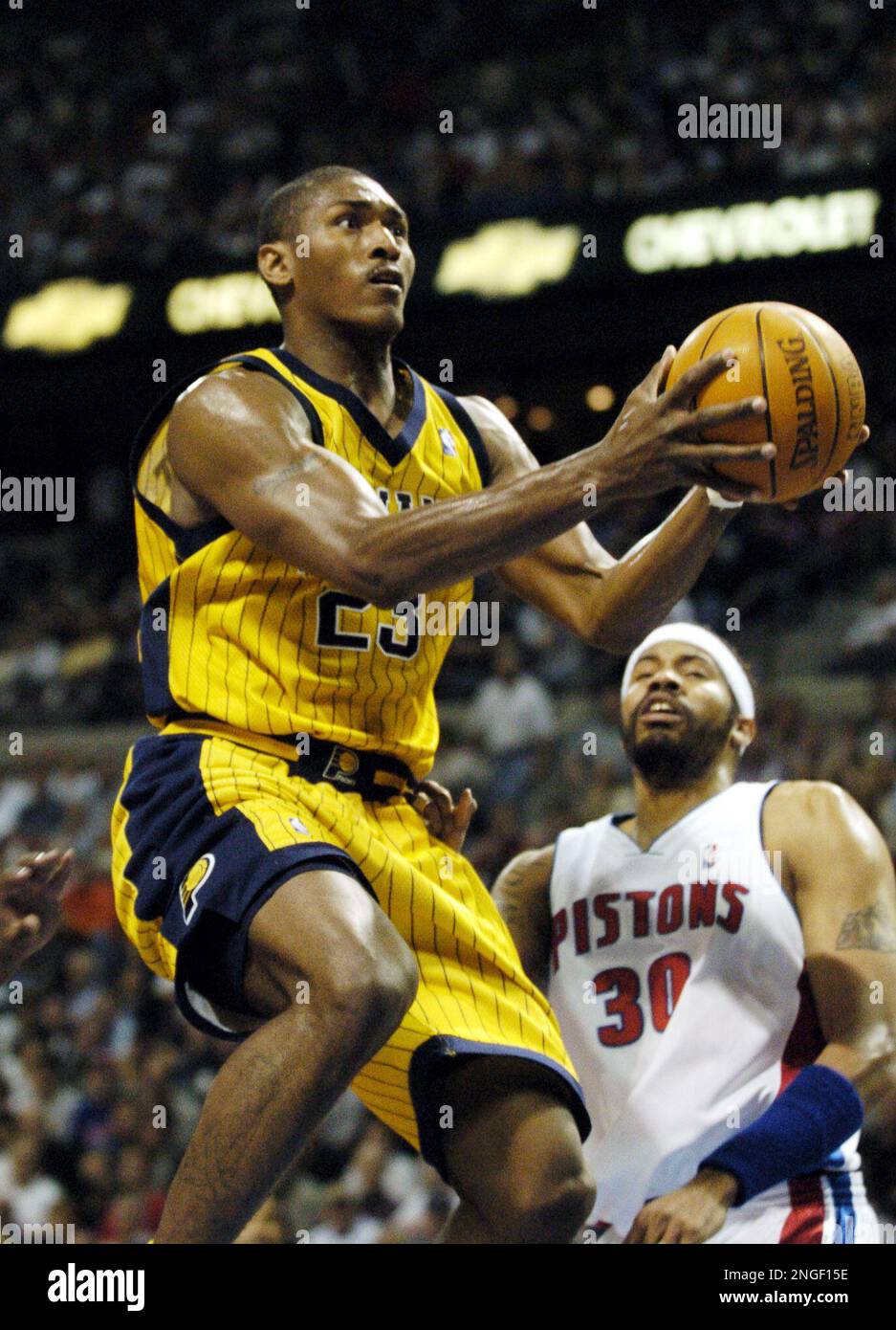 Indiana Pacers forward Ron Artest (91) makes a move with the