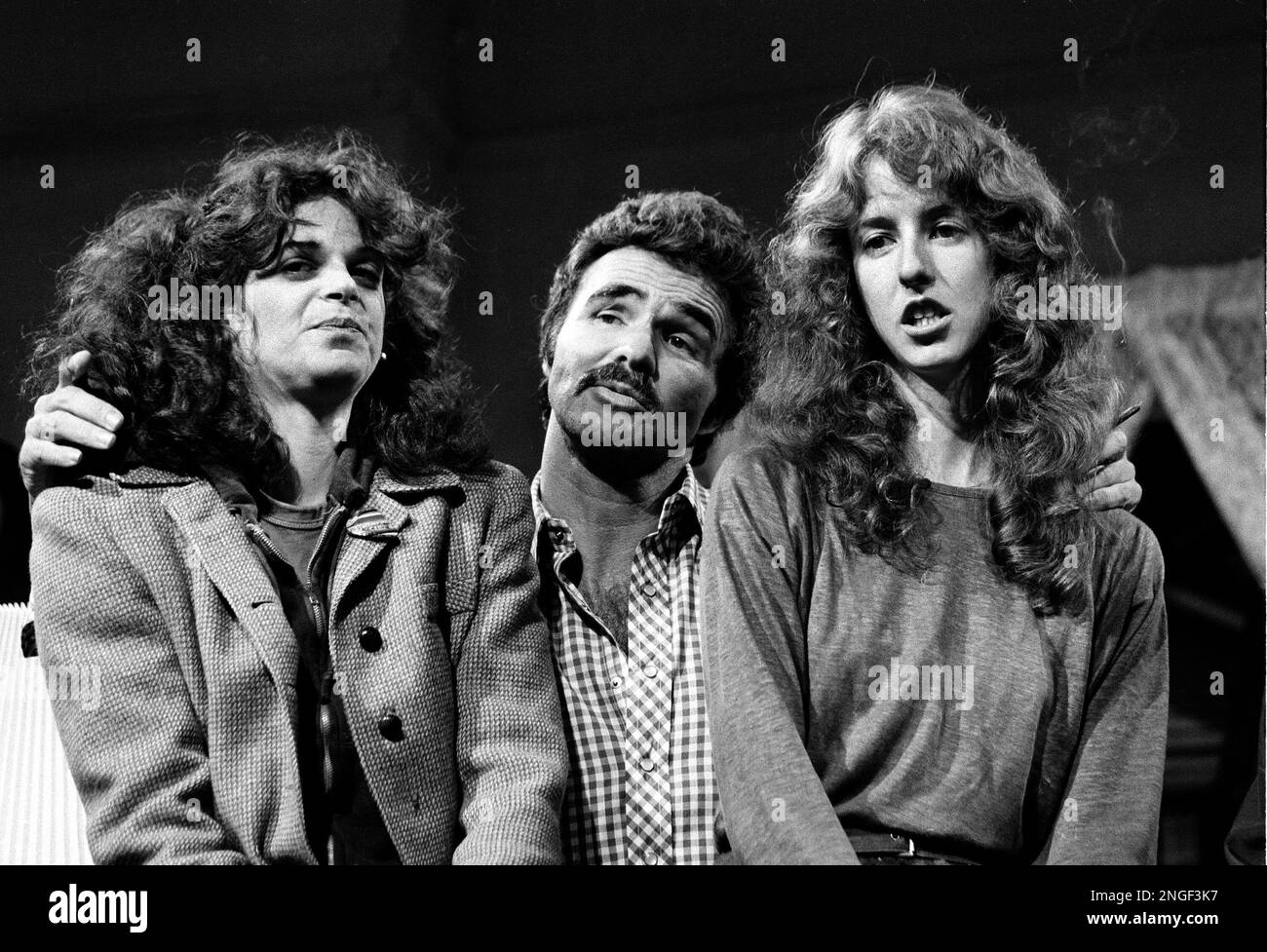 "Saturday Night Live" guest host actor Burt Reynolds, center, clowns