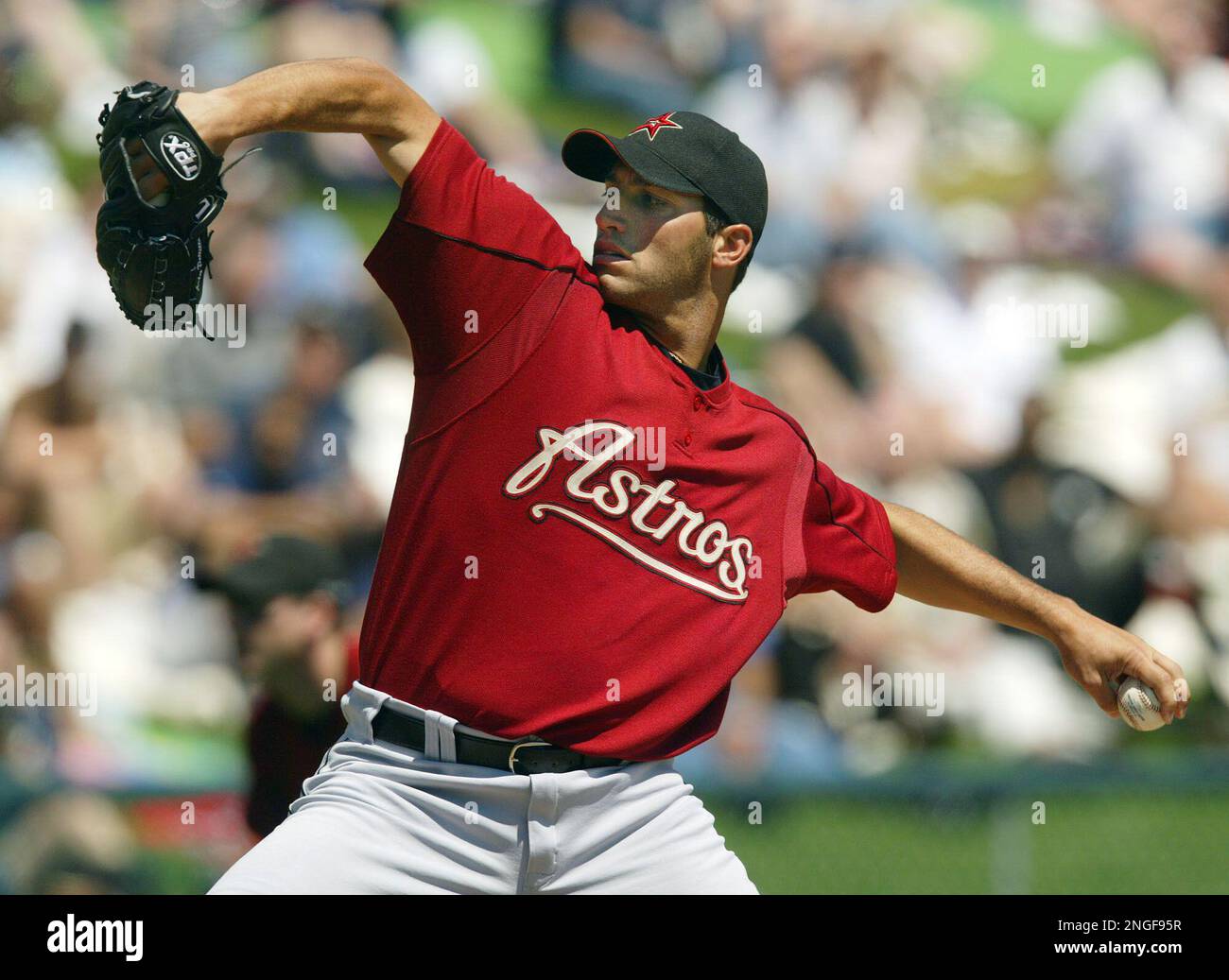 Houston Astros pitcher Andy Pettitte throws from the mound against the  Atlanta Braves during the first inning on Thursday, April 1, 2004 at  Disney's Wide World of Sports Complex in Lake Buena