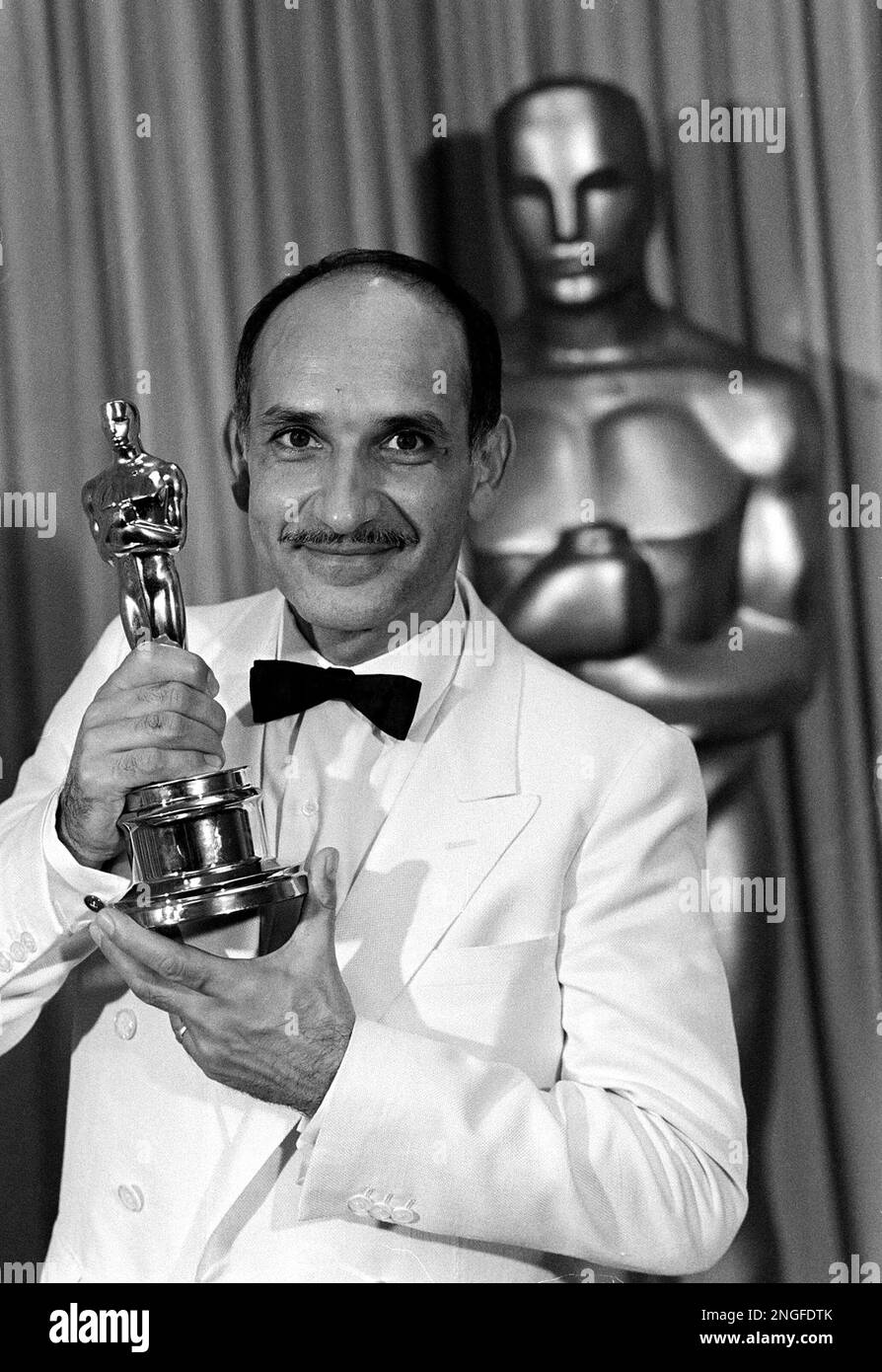 British actor Ben Kingsley poses with his Oscar at the 55th Annual