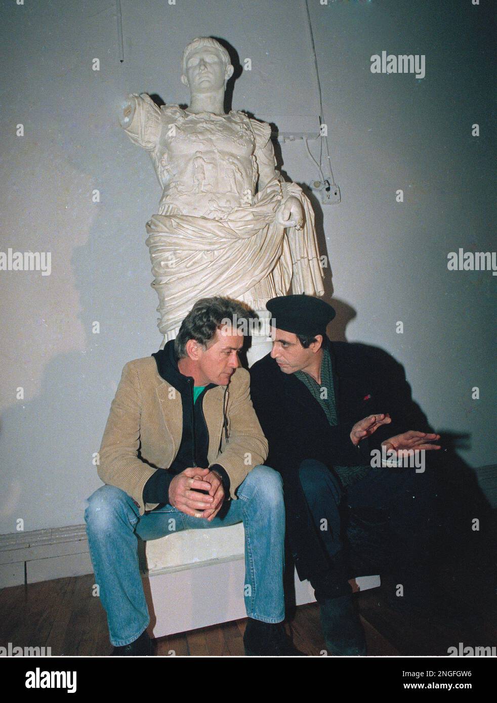 Actors Martin Sheen, left, and Al Pacino, right, share a moment at the