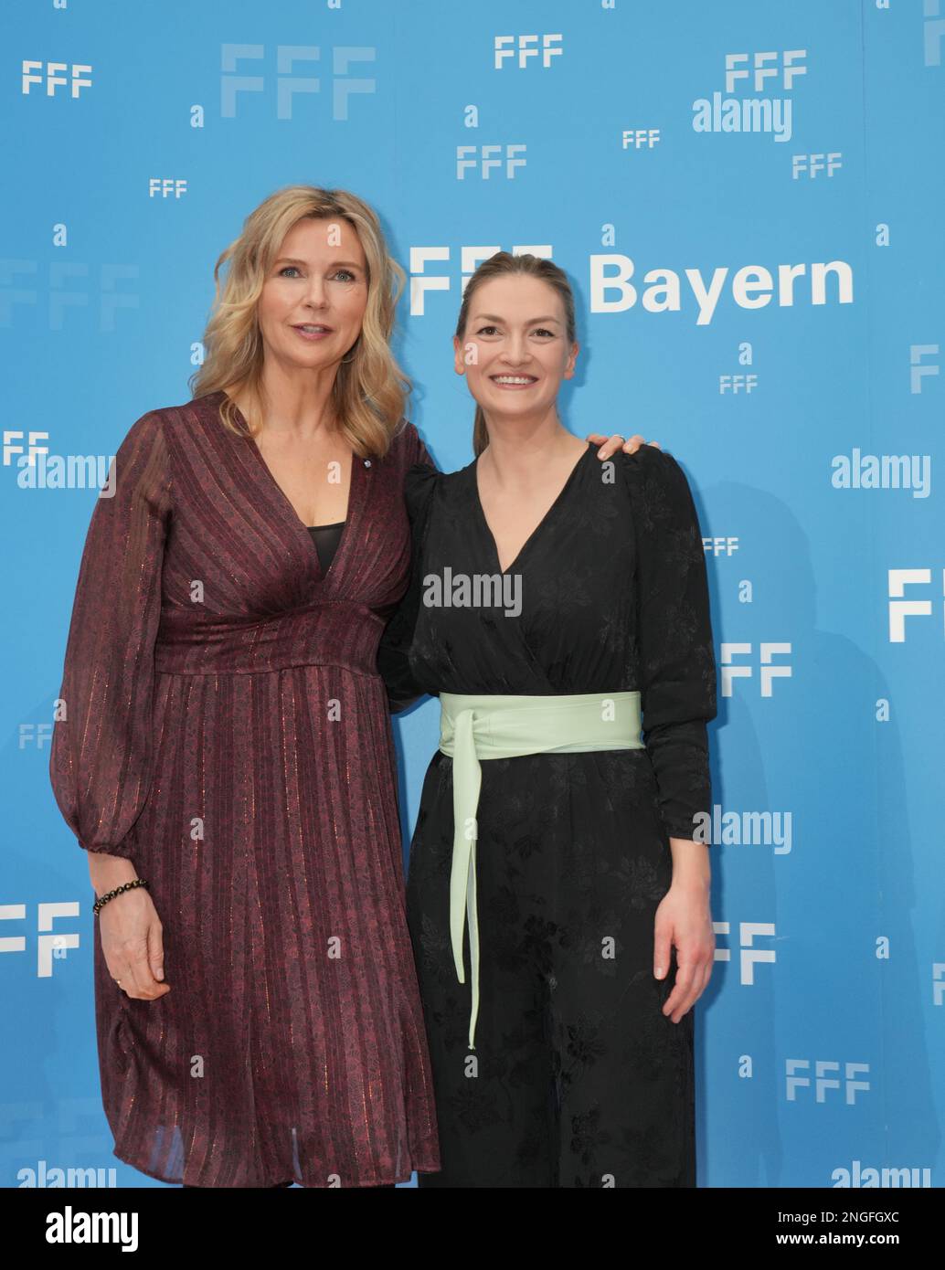 Berlin, Germany. 17th Feb, 2023. Actress Veronica Ferres (l) arrives at