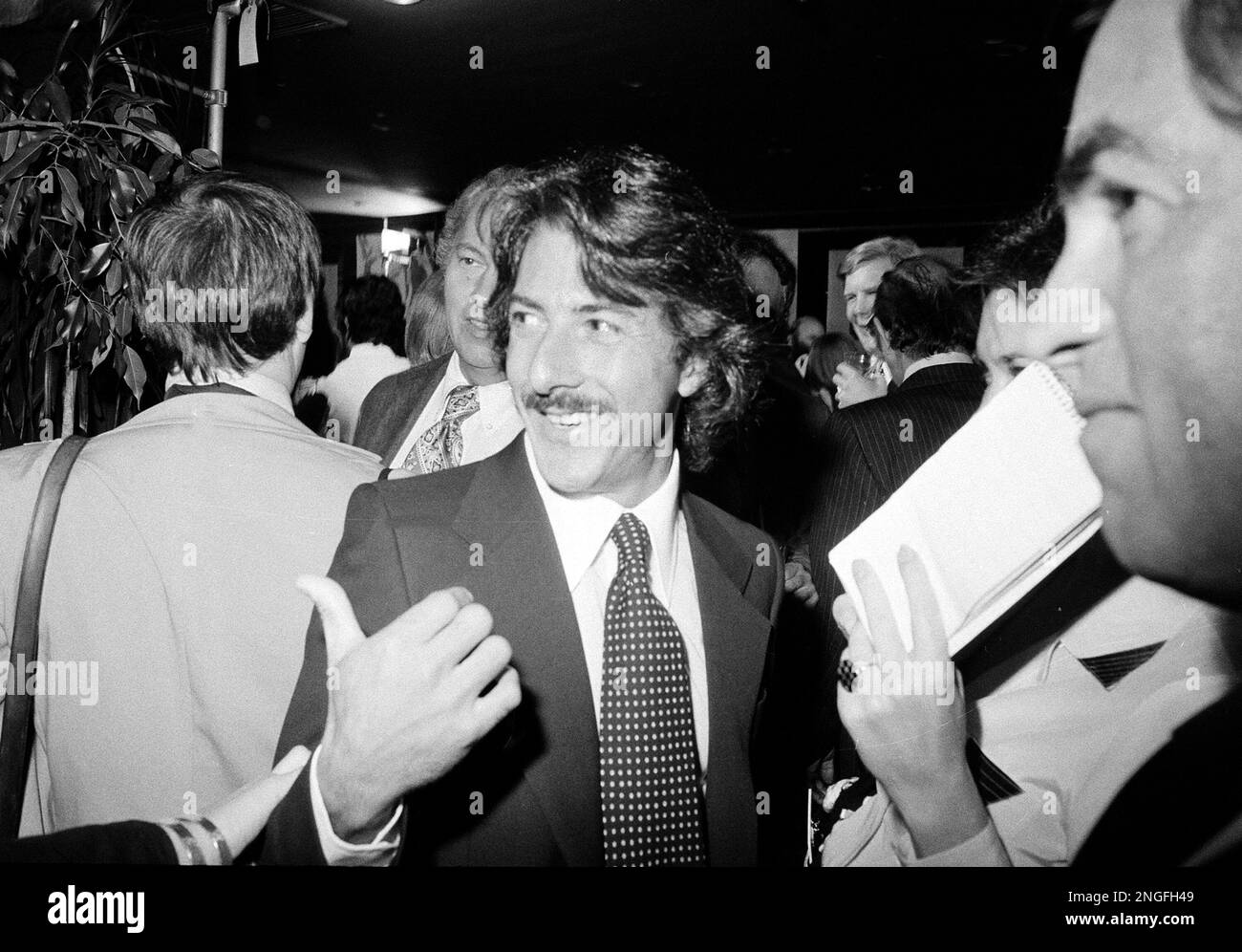 Actor Dustin Hoffman arrives at an event at the Gulf and Western Plaza