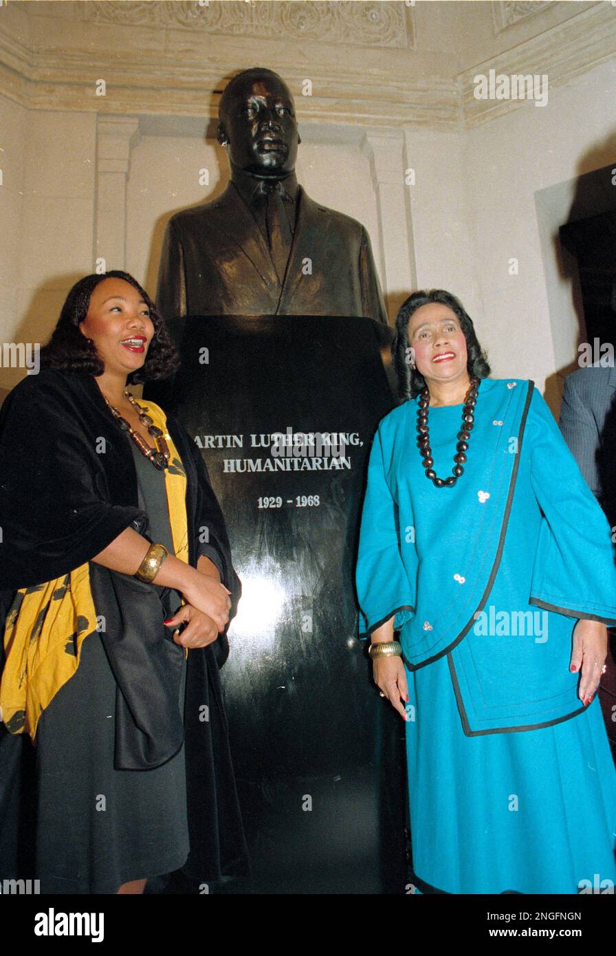 Coretta Scott King, right, widow of the slain civil rights leader Dr ...