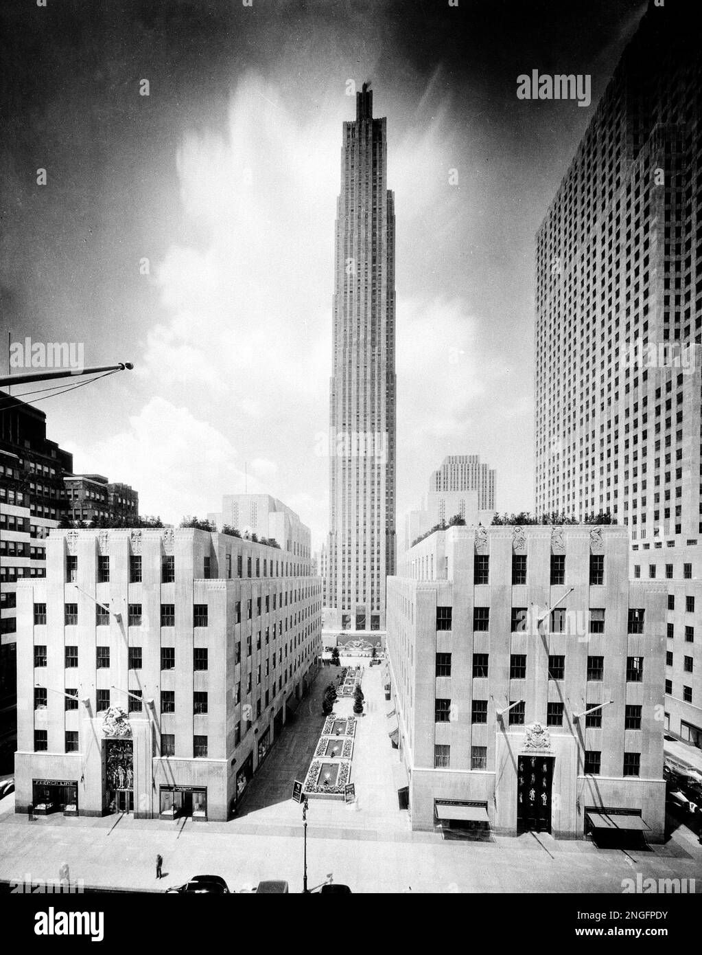 This view from Fifth Avenue shows the 70story RCA Building towering