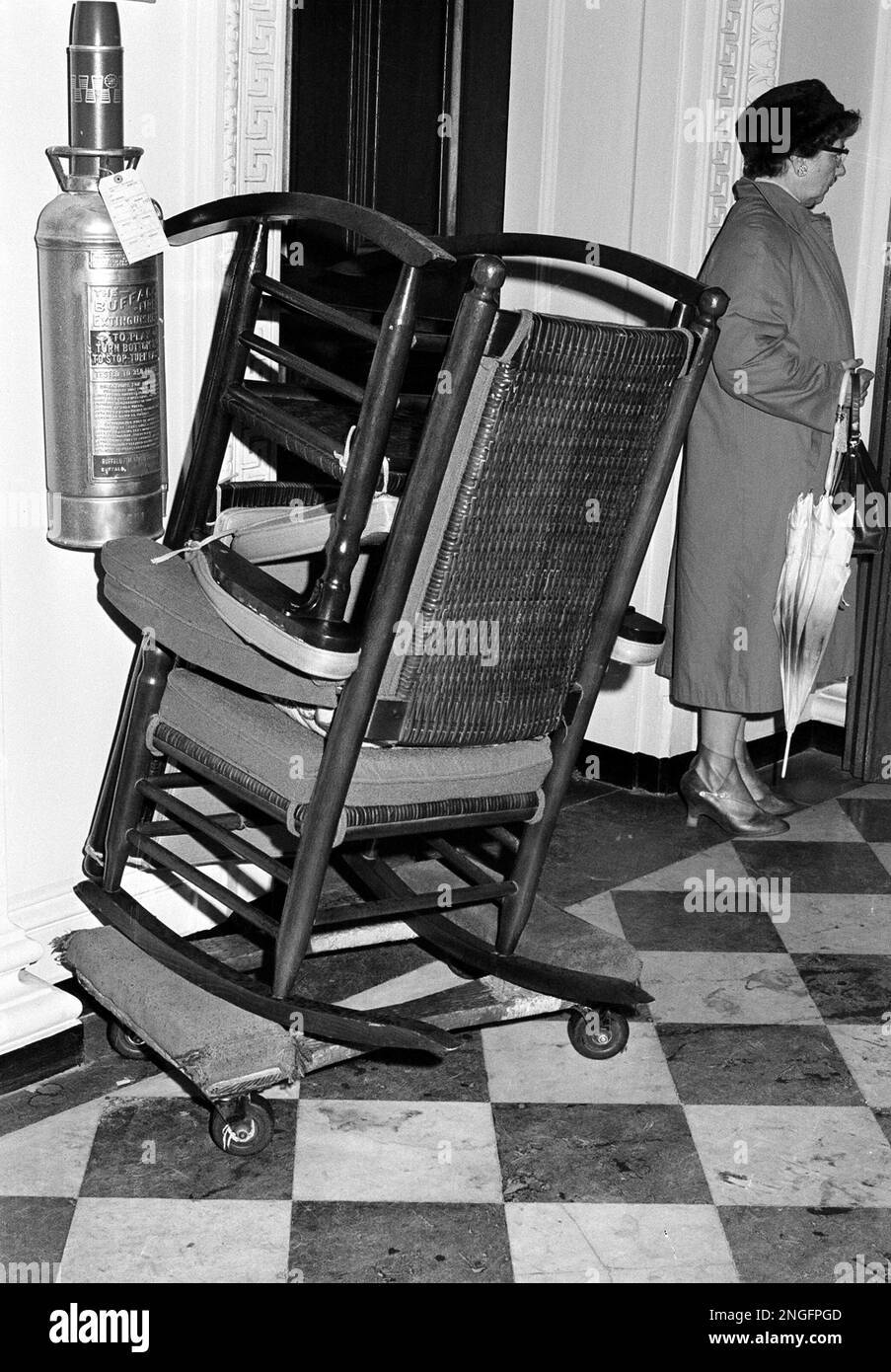 President Back Rocker Personal belongings such as these two rocking chairs of the slain ...
