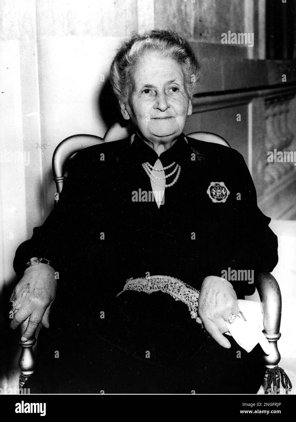 Dr. Maria Montessori, Italian education expert and founder of the ...