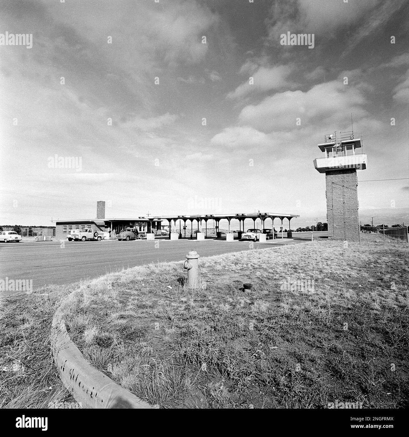 This is a general view of the main gate to the Los Alamos National