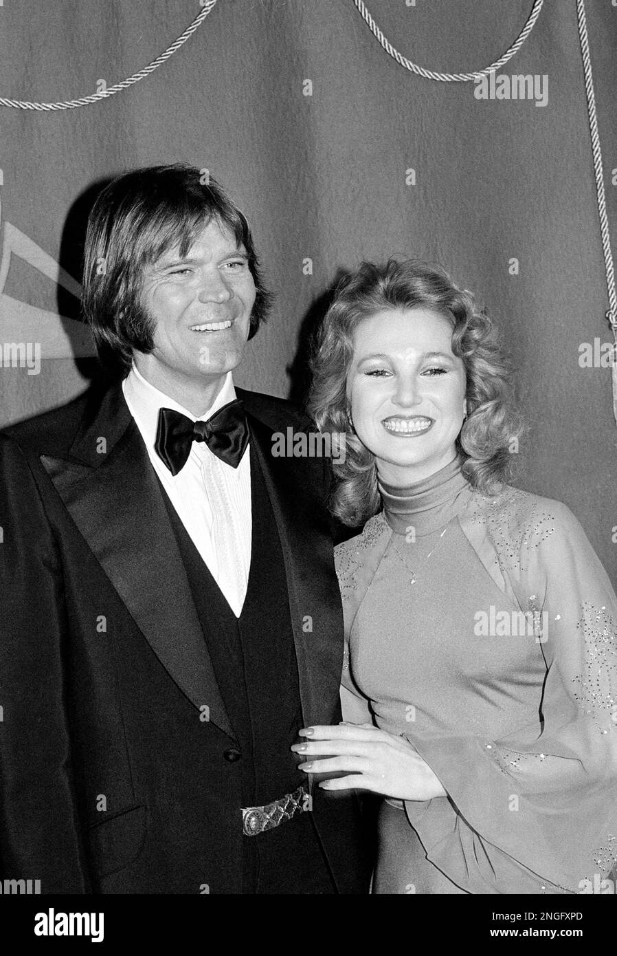 Country singers Glen Campbell and Tanya Tucker, engaged to one another, are shown at the Grammy ...