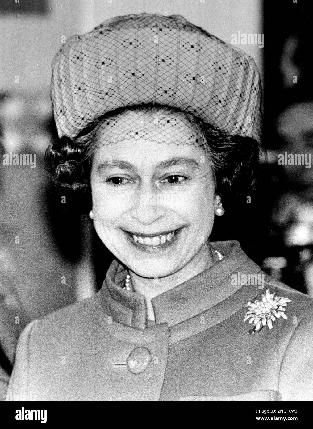 Britain's Queen Elizabeth II is seen on February 12, 1975, while ...