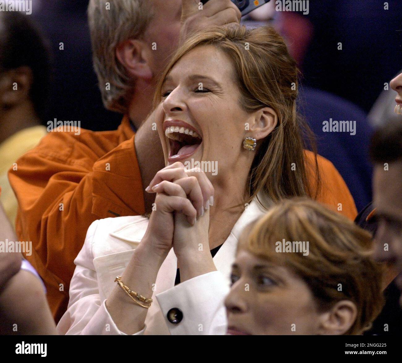Juli Boeheim, wife of Syracuse coach Jim Boeheim, reacts in the final