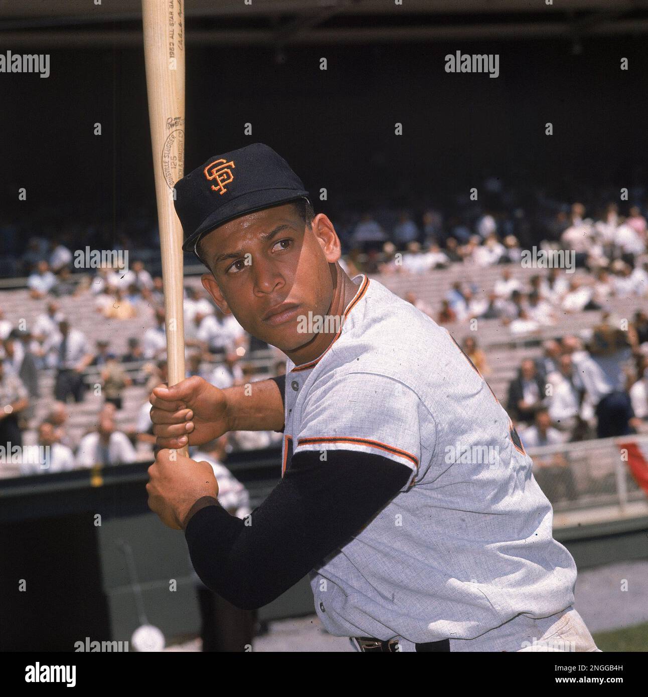Orlando Cepeda, infielder for the San Francisco Giants, is shown at bat