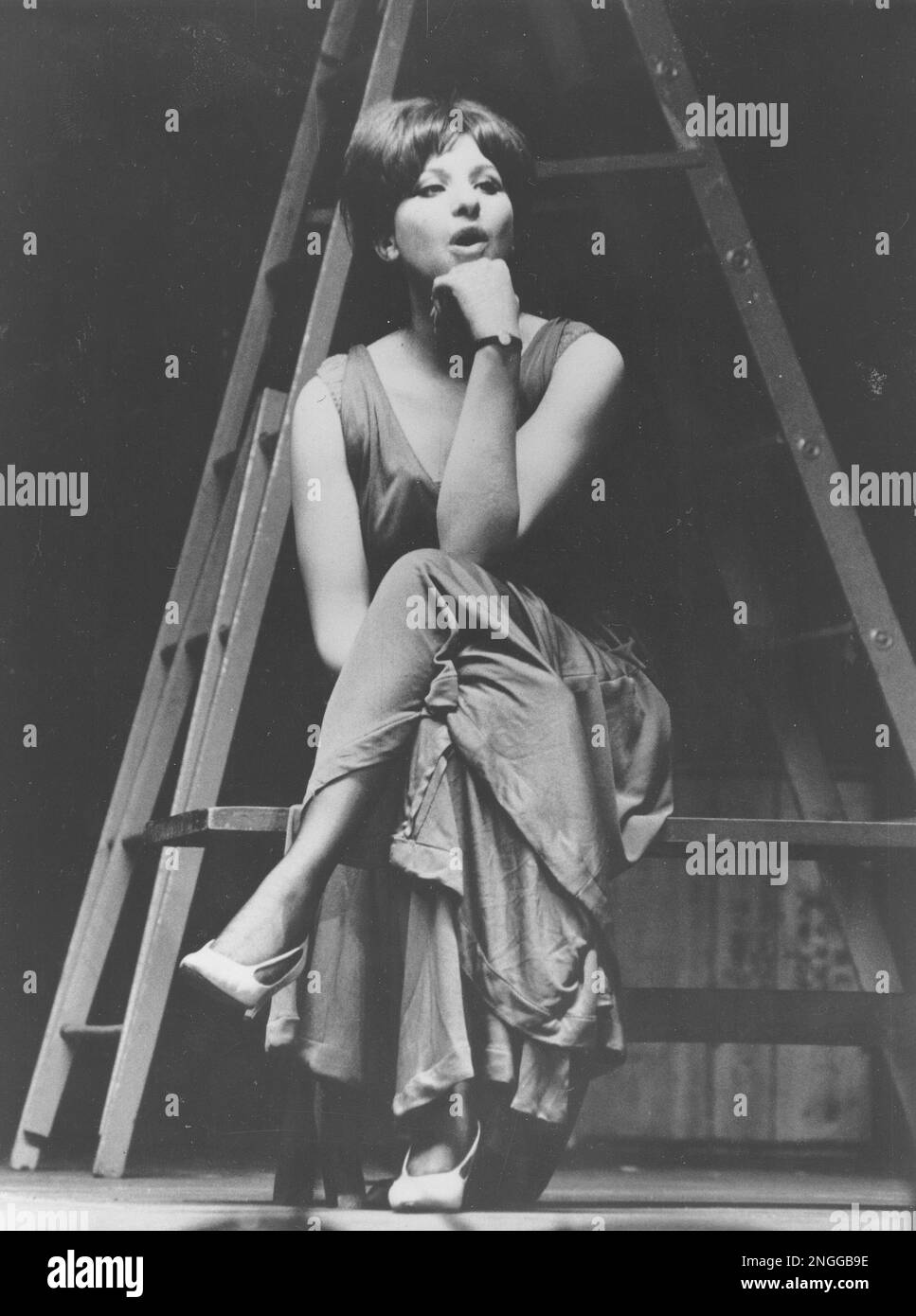 Barbra Streisand is shown in rehearsal for "Funny Girl" in New York