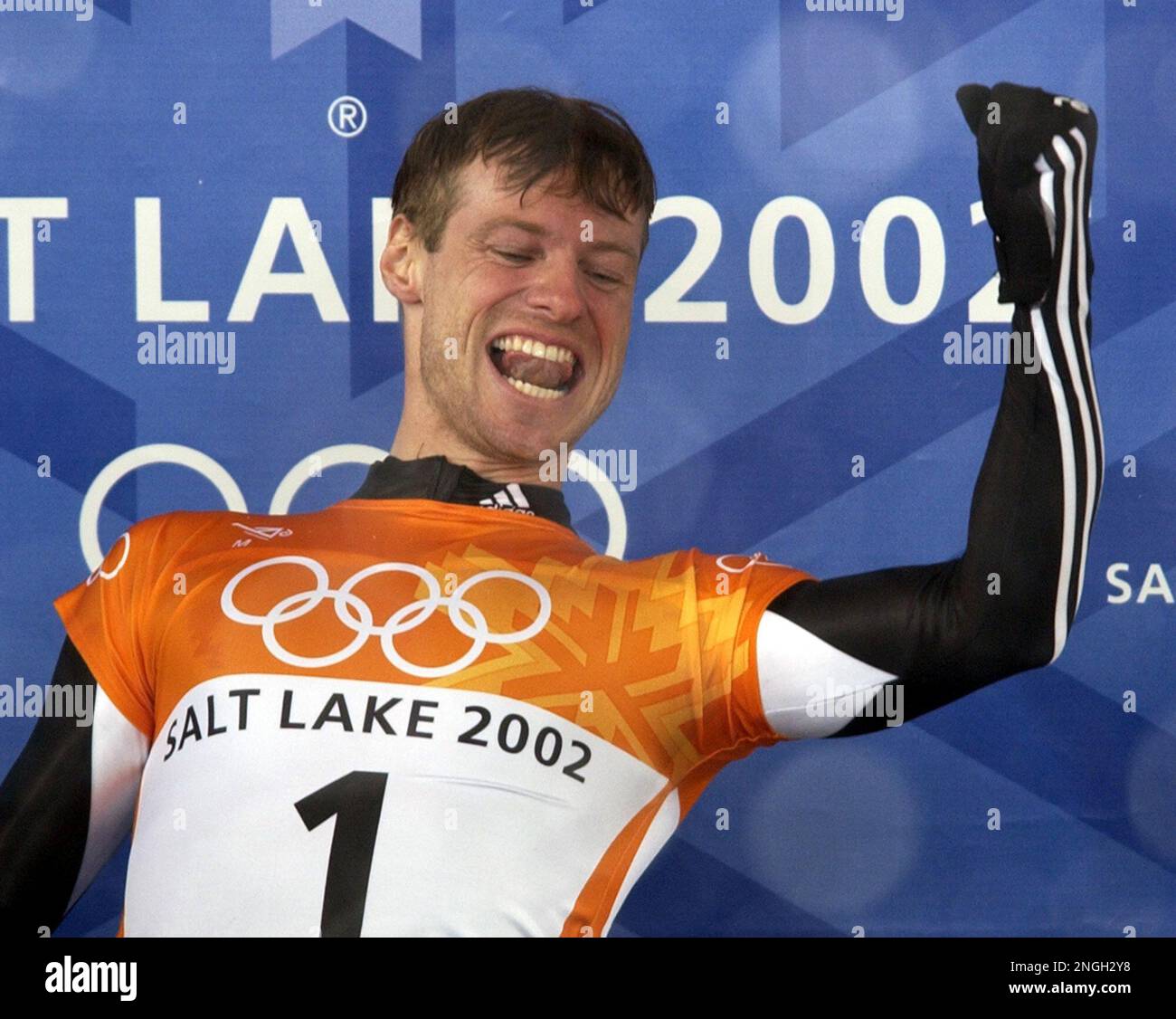 Gregor Staehli of Switzerland reacts after his final and bronze medal