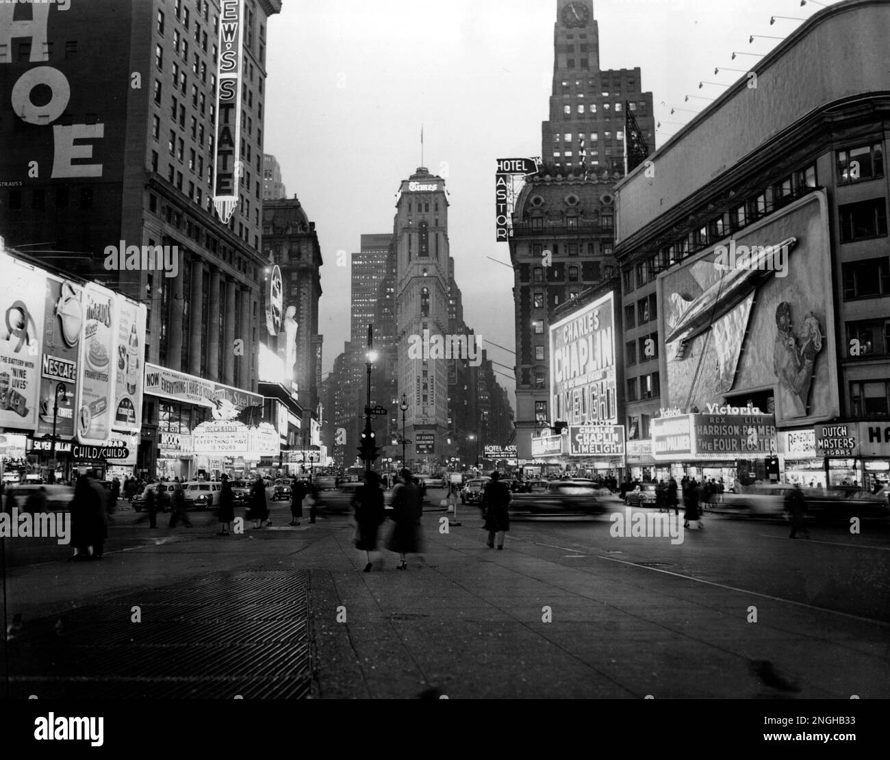 This view looking south to Times Square from Broadway and West 46th