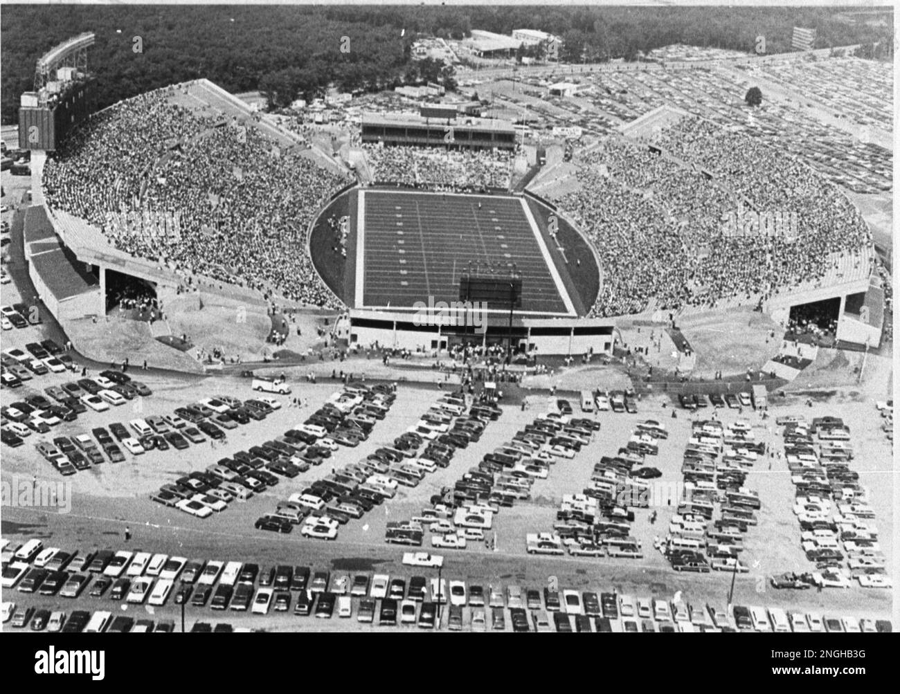 This is an aerial view of Foxboro Stadium, home of NFL's New England