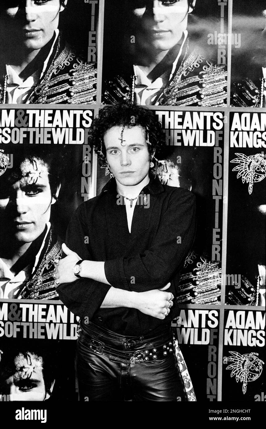Adam Ant, leader of the British rock group Adam and the Ants, poses in ...